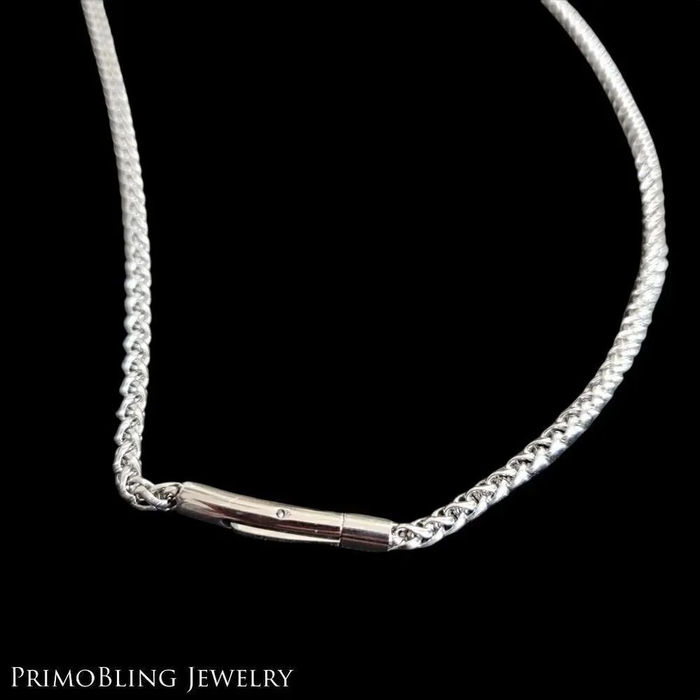 Button Clasp 3mm Fraco Chain - Picture 3 of 3